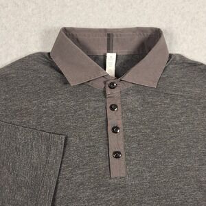 Lululemon Polo Shirt Mens XL Gray Precision Golf Stretch Active Athleisure